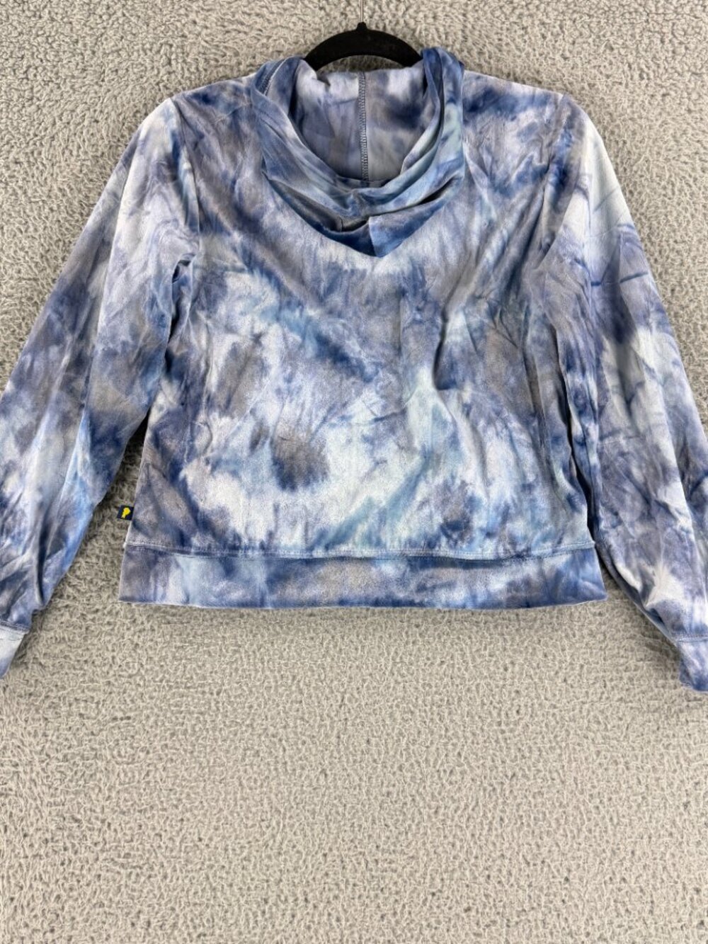 Mudd Velour Lounge Set Kids 14‎ Blue Tie Dye Vintage Y2K Wide Leg Drawstring - Picture 14 of 15